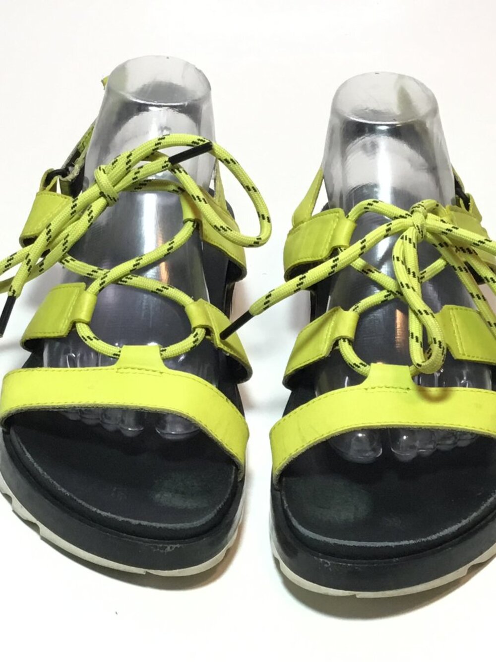 Sorel Roaming Lace Sport Sandals Women's Size 10 Green Yellow Casual Shoes